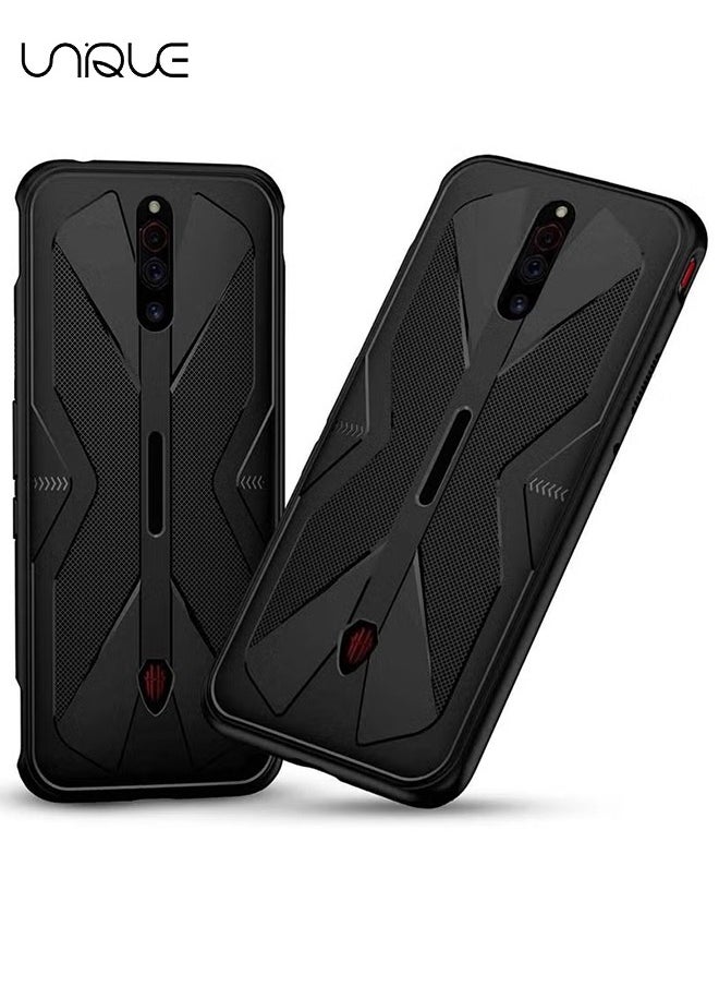 Unique Phone Case for ZTE Nubia RedMagic 5G 6.65", Silicone Bumper Cover Anti-Scratch Shockproof TPU Protective Cover (Black)  - Image 1