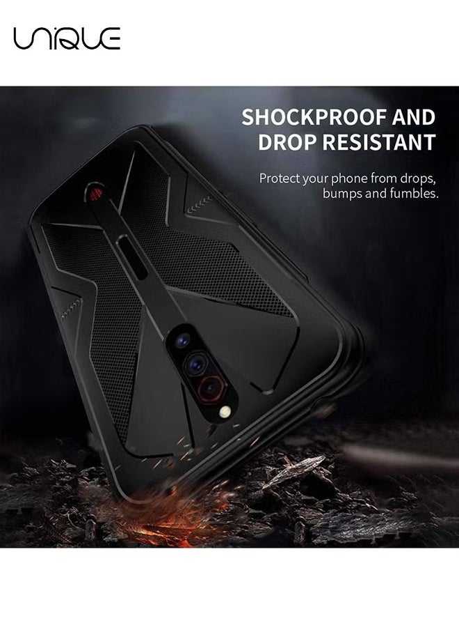 Unique Phone Case for ZTE Nubia RedMagic 5G 6.65", Silicone Bumper Cover Anti-Scratch Shockproof TPU Protective Cover (Black)  - Image 2