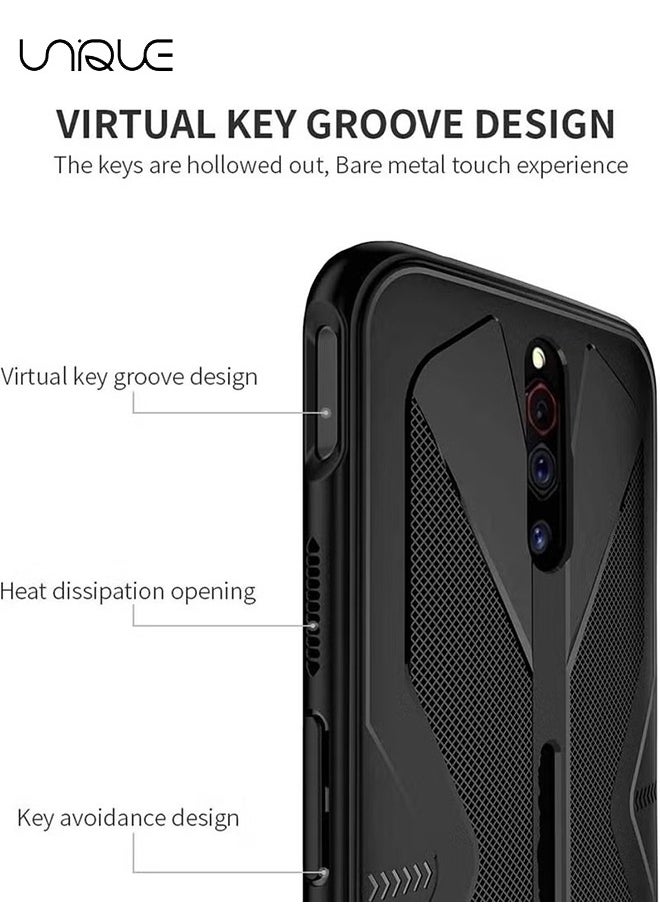 Unique Phone Case for ZTE Nubia RedMagic 5G 6.65", Silicone Bumper Cover Anti-Scratch Shockproof TPU Protective Cover (Black)  - Image 3