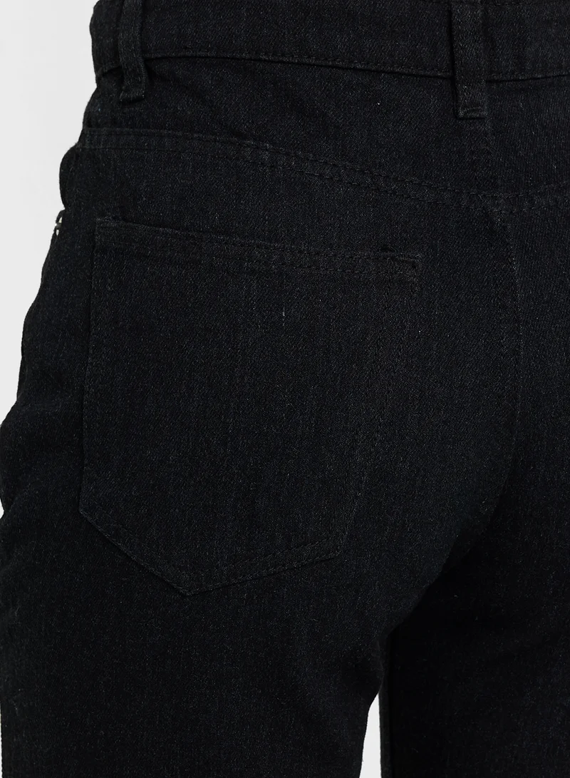 Ginger Distressed High Rise Boyfriend Jeans