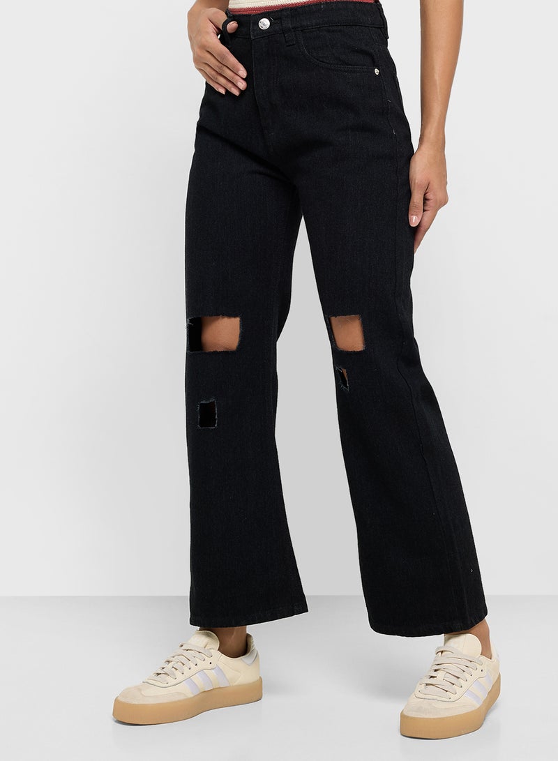 Ginger Distressed High Rise Boyfriend Jeans - Image 2