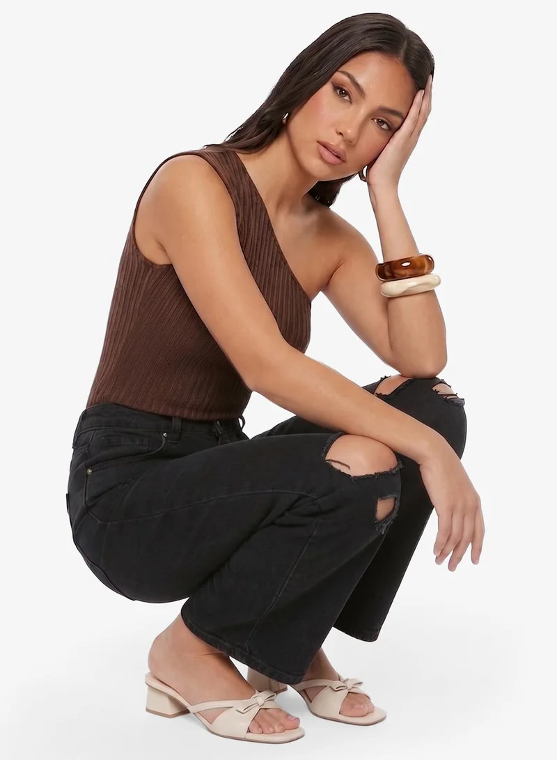 Ginger  Distressed High Rise Boyfriend Jeans for Women | Best Price UAE