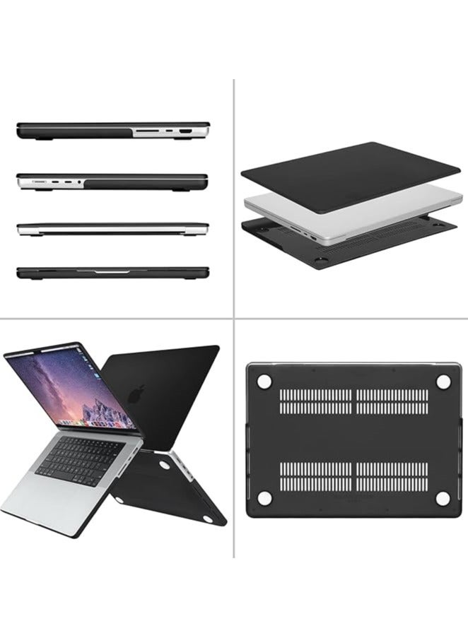 erorex Case Compatible with MacBook Pro 16 Inch Case A2991 A2780 A2485 (2024-2021 Release) Protective Snap On Hard Shell Cover for MacBook Pro 16" M3/M2/M1 Pro/Max Chip (Black) - Image 2
