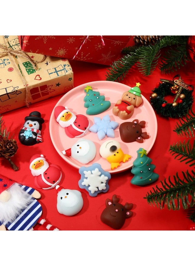 Jerify Christmas Animals Toys Christmas Rubber Ducks Bear Penguin Snowflake Elk Fidget Toy Stress Relief Toys Xmas Stockings Decor Christmas Party Favors Goody Bags Filler (48 Pcs) - Image 4