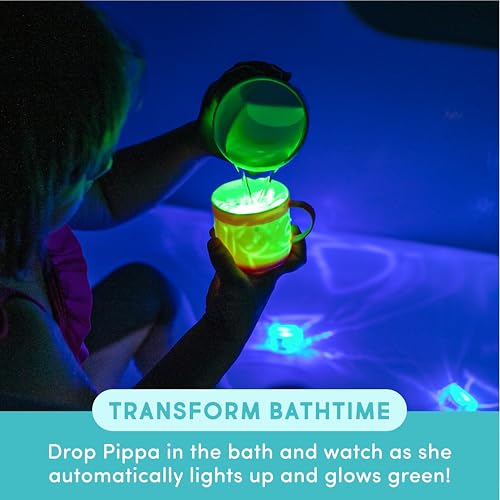 Glo Pals New Glo Pals Pippa Water-Activated Bath Toy with 6 Reusable Light-Up Cubes for Sensory Play - Image 3