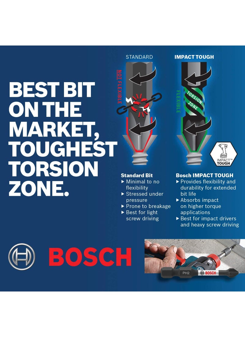 BOSCH BOSCH ITBHQC201 1-Piece 2 In. Impact Tough Quick Change Bit Holder  - Image 3