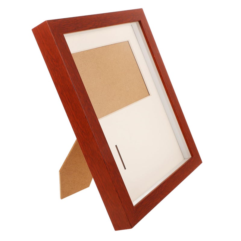 Light Brown Wooden Medal Display Frame With Foam Shadowbox And Award Holder - Image 2