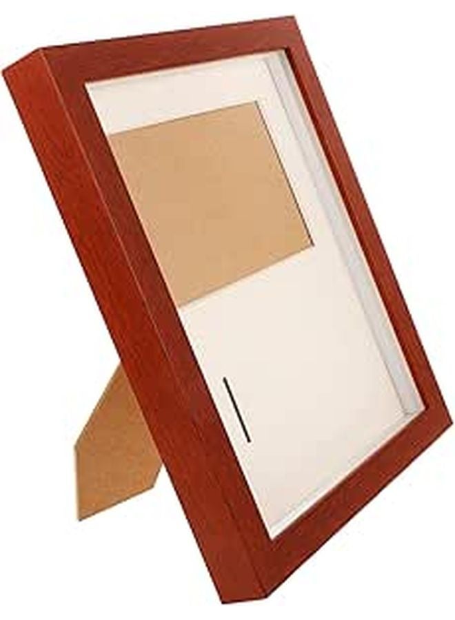 Light Brown Wooden Medal Display Frame With Foam Shadowbox And Award Holder - Image 1