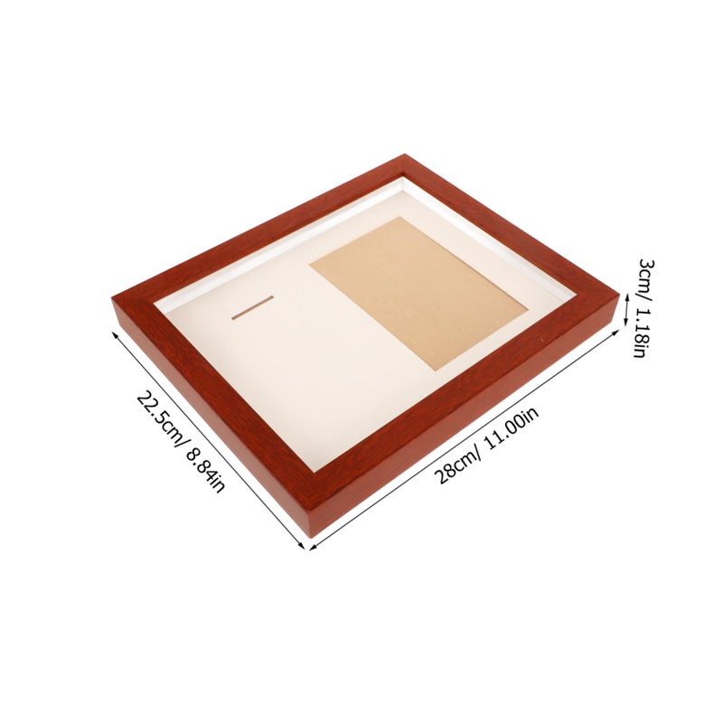 Light Brown Wooden Medal Display Frame With Foam Shadowbox And Award Holder - Image 3