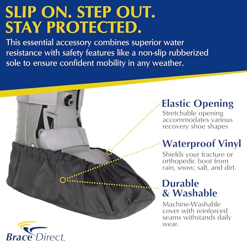 Brace Direct Rain Cover for Walking & Recovery Boots – Waterproof Non-Slip Fracture & Medical Boot Protector by Brace Direct, Medium (Fits XS–M Boots; Men’s 4.5–10.5 / Women’s 6–11.5) - Image 5