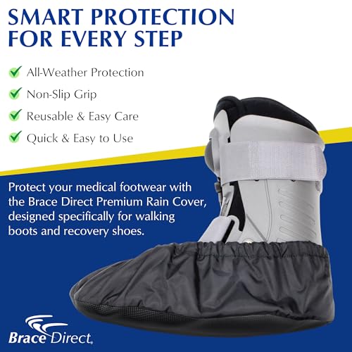 Brace Direct Rain Cover for Walking & Recovery Boots – Waterproof Non-Slip Fracture & Medical Boot Protector by Brace Direct, Medium (Fits XS–M Boots; Men’s 4.5–10.5 / Women’s 6–11.5) - Image 4