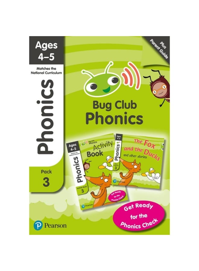 Bug Club Phonics Learn at Home Pack 3, Phonics Sets 7-9 for ages 4-5 (Six stories + Parent Guide + Activity Book) - Image 1