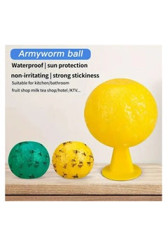 OASIS-TH Fly Traps Sticky Traps 4 PCS Gnat Traps Flying Insects Traps Ball for Indoor Outdoor House Kitchen Plants Trees Fruit Fly Traps Sticky Traps  - Image 4