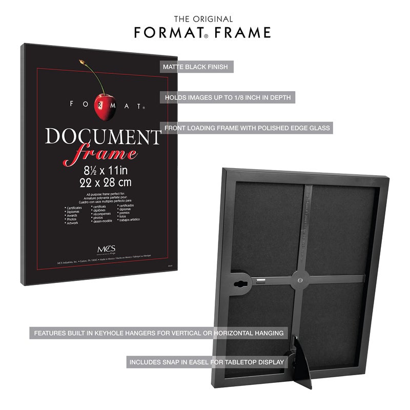 MCS Format Document Frame  Diploma and Certificate Frame  Black  8.5 x 11  6-Pack - Image 4