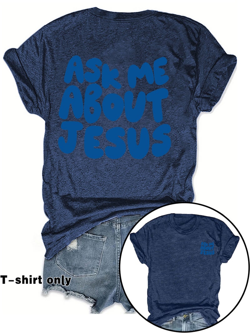 Summer Women'S Pattern Round Neck Short Sleeve Casual Fashion Explosions T-Shirt Factory - Image 3