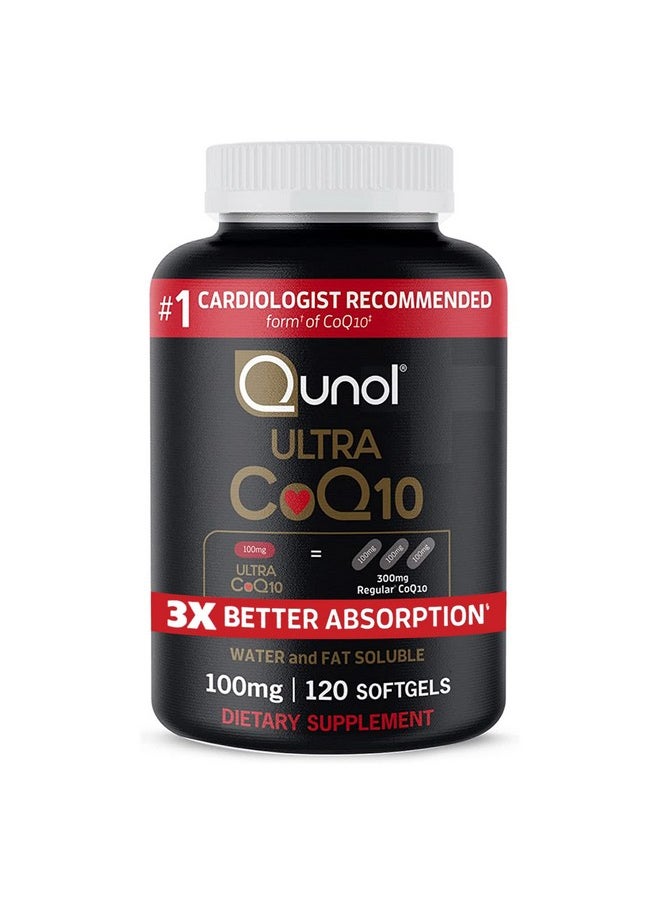 Qunol Coq10 100Mg Softgels Qunol Ultra 3X Better Absorption Coenzyme Q10 Supplements Antioxidant Supplement For Vascular And Heart Health & Energy Production 4 Month Supply 120 Count  - Image 2
