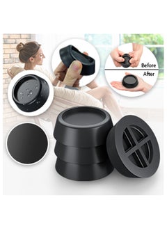 SYOSI 8 PCS Washing Machine Feet Anti Vibrant Pads Non Slip Vibration Dampers Shock Absorbing Feet Pad Rubber Block Anti Walk Washer Pads for Any Washer Dryer Machine  - Image 2