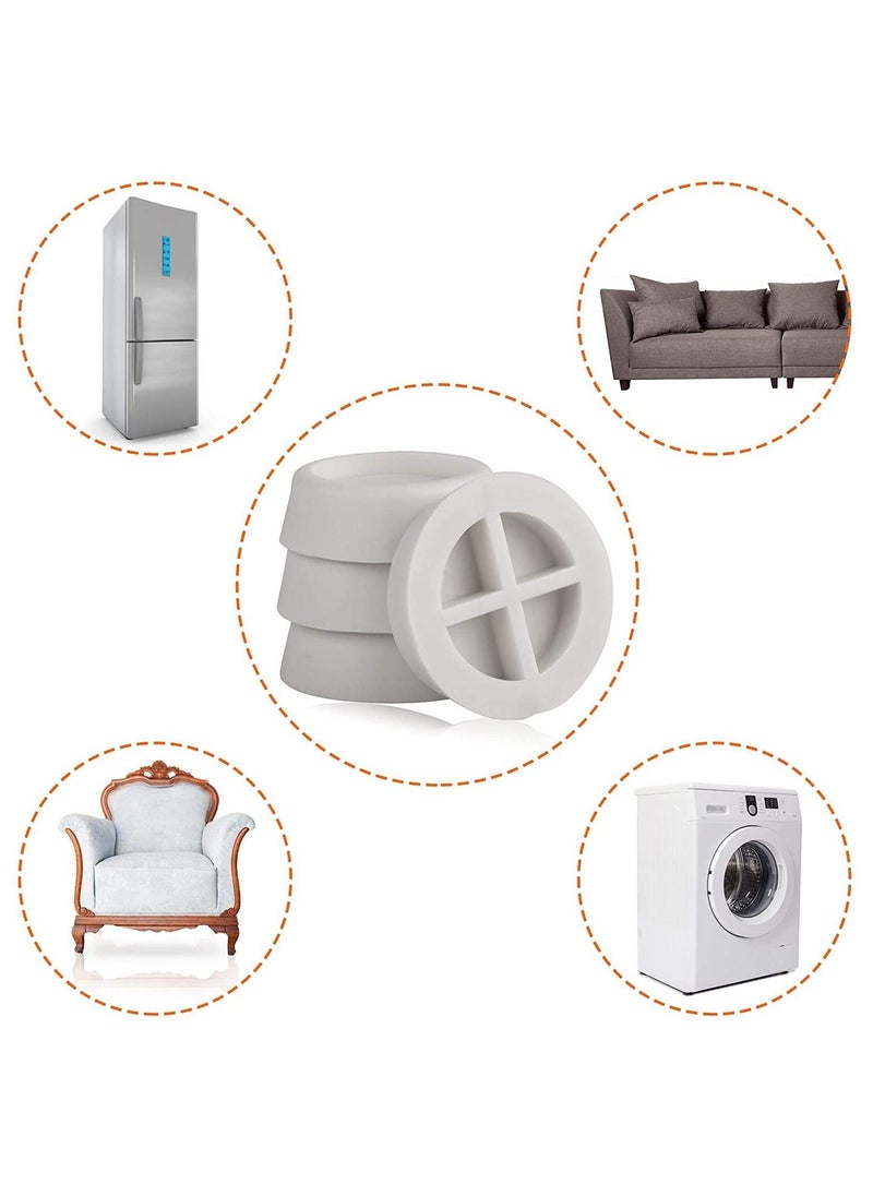SYOSI 8 PCS Washing Machine Feet Anti Vibrant Pads Non Slip Vibration Dampers Shock Absorbing Feet Pad Rubber Block Anti Walk Washer Pads for Any Washer Dryer Machine  - Image 3