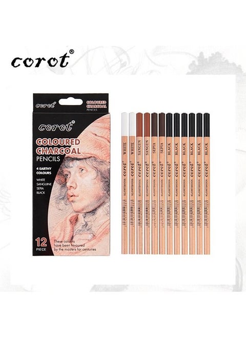 Colored Charcoal Sketching Pencils