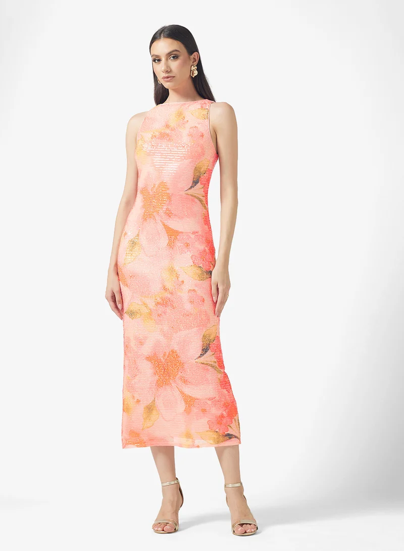 PRETTY LAVISH Lilou Printed Sequin Maxi Dress