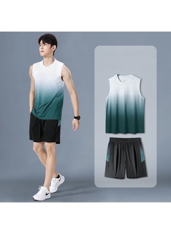 KUYING Fitness Ice Silk Speed Drying Sportswear Set  - Image 1