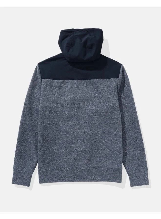 American Eagle AE 24/7 Colorblock Zip-Up Hoodie