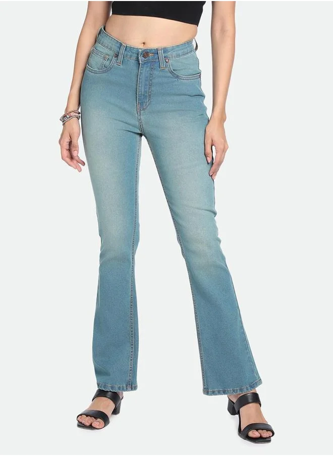 دينيس لينغو Blue Mid Wash Bootcut Jeans