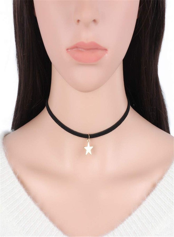 Hifunny Sun Moon Star Choker Necklace Vintage Black Velvet Star Sun Crescent Necklace for Women Jewelry 3Pcs Set - Image 2