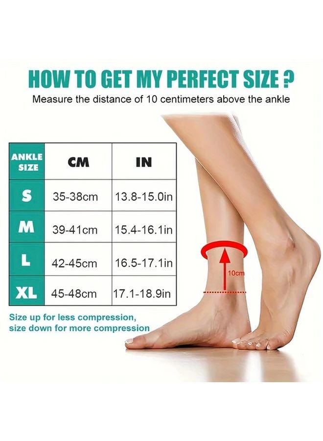 Blue Ankle Brace Adjustable Compression Support Sleeves Stability Injury Prevention Unisex - Image 3