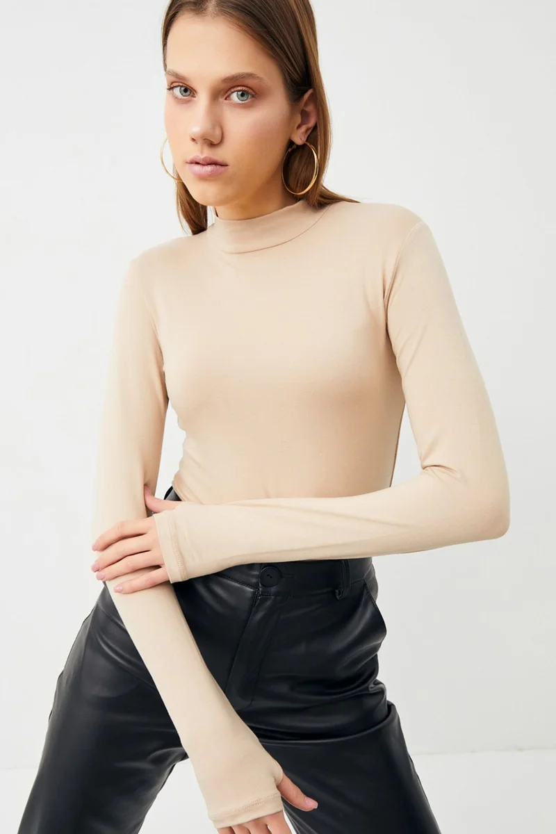 Bipantolon BIPANTOLON Women's 2-Pack Cut-Out Half Turtleneck Bodysuits