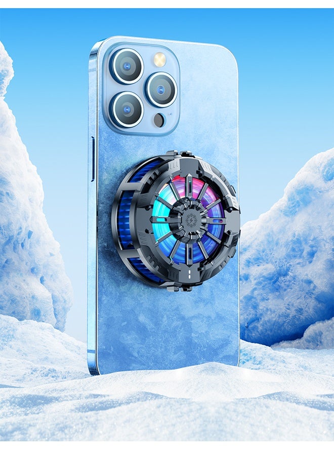 Magnetic Mobile Phone Cooler – Semiconductor Cooling Fan with LCD Display, 3 Modes, for iPhone 12–16, iPad & Android – Instant Gaming Radiator - Image 1