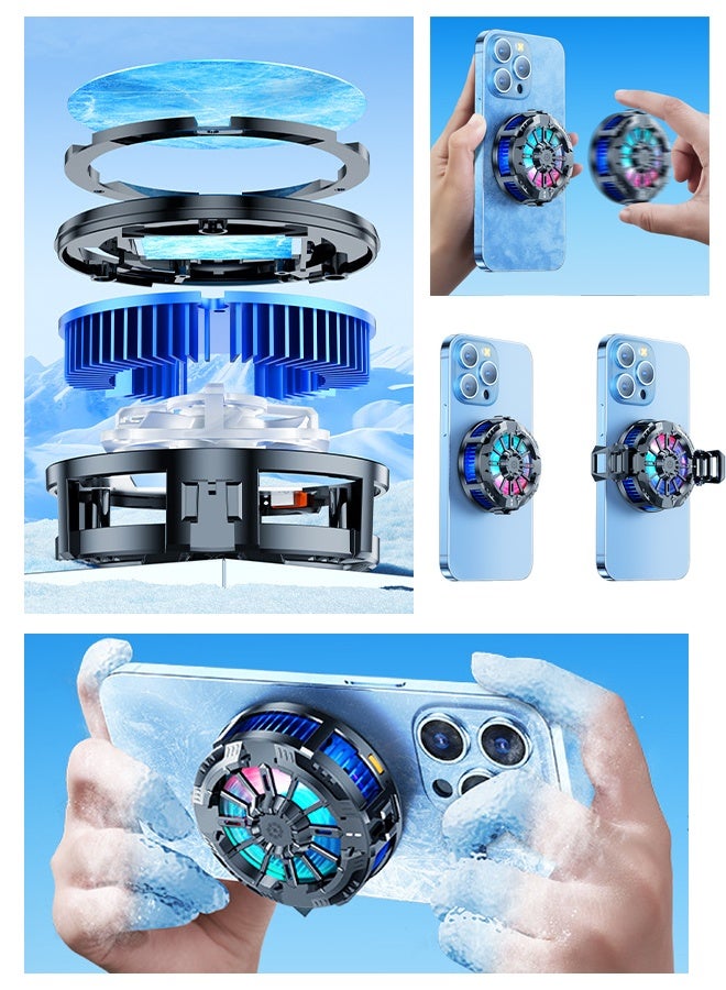 Magnetic Mobile Phone Cooler – Semiconductor Cooling Fan with LCD Display, 3 Modes, for iPhone 12–16, iPad & Android – Instant Gaming Radiator - Image 5