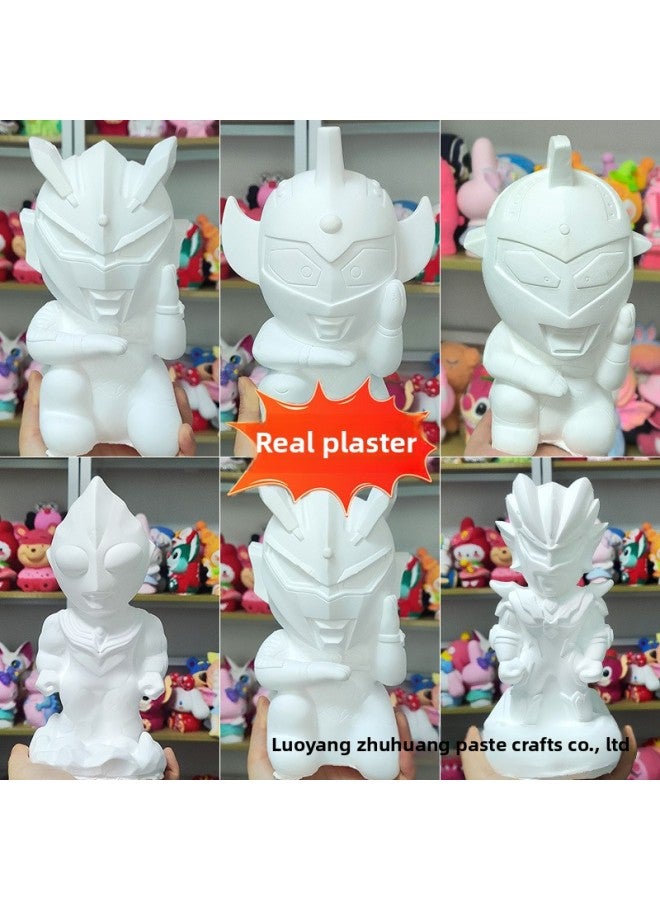 Tyro Altman Gypsum Doll Diy Painted Kindergarten Stall Sailor Graffiti Toys Gypsum Doll Wholesale-Color:Net Red [True Gypsum] Hat Doraemon-Send Colored Suit