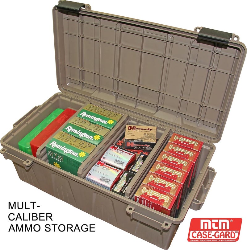 MTM ACDC30 Divided Ammo Crate Utility Box, Outdoor Gear & Tool Storage, Water- Resistant, Stackable, Snap Latch, 21"x11.2"x7.5", USA Made, Dark  Earth - Image 2