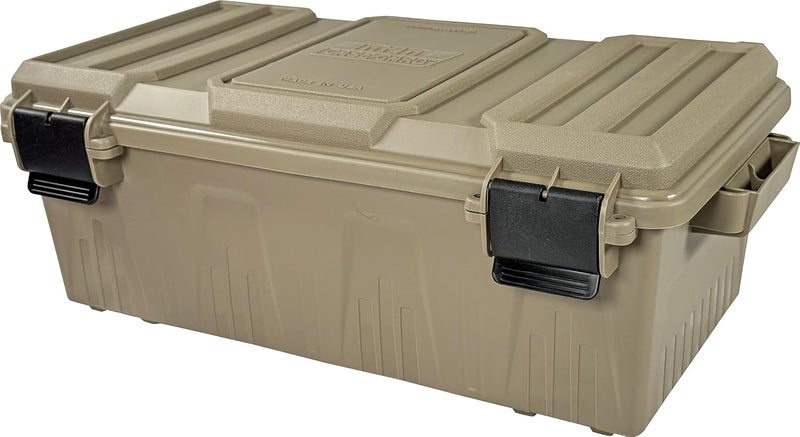 MTM ACDC30 Divided Ammo Crate Utility Box, Outdoor Gear & Tool Storage, Water- Resistant, Stackable, Snap Latch, 21"x11.2"x7.5", USA Made, Dark  Earth - Image 1