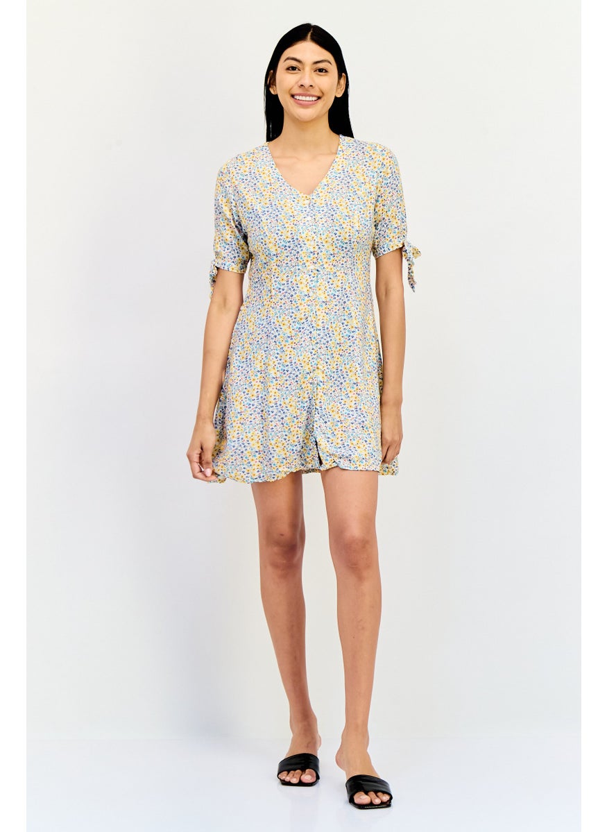 ONLY Women Floral Print Mini Dress, Multicolor  - Image 2