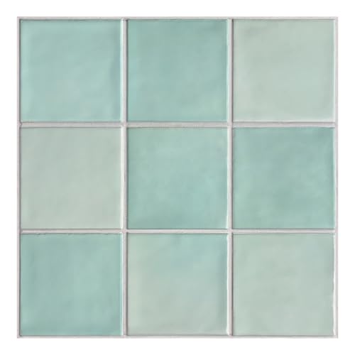 Commomy 10 Pcs Matte 3D Peel and Stick Tile —11.8"x11.8" Ultralight PVC Square Peel and Stick Backsplash for Kitchen Stick on Tile for Bathroom,Living Room,Bedroom,RV - Image 1