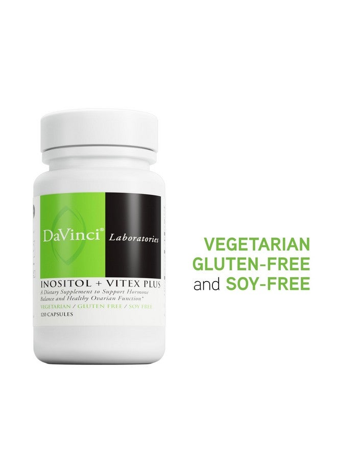 Davinci مختبرات دافنشي - إينوزيتول + فيتكس بلس - مكمل غذائي لدعم توازن الهرمونات ووظيفة المبيض الصحية - نباتي، خالي من الغلوتين، خالي من الصويا - 120 كبسولة - Image 5