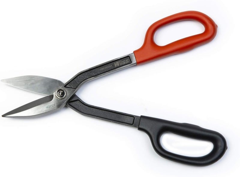 Wiss Crescent Wiss Straight Pattern Tinner Snips - Durable, Heavy-Duty Cutting Tool with Torque Control & Ergonomic Handles - WDF12S - 12" - Image 2