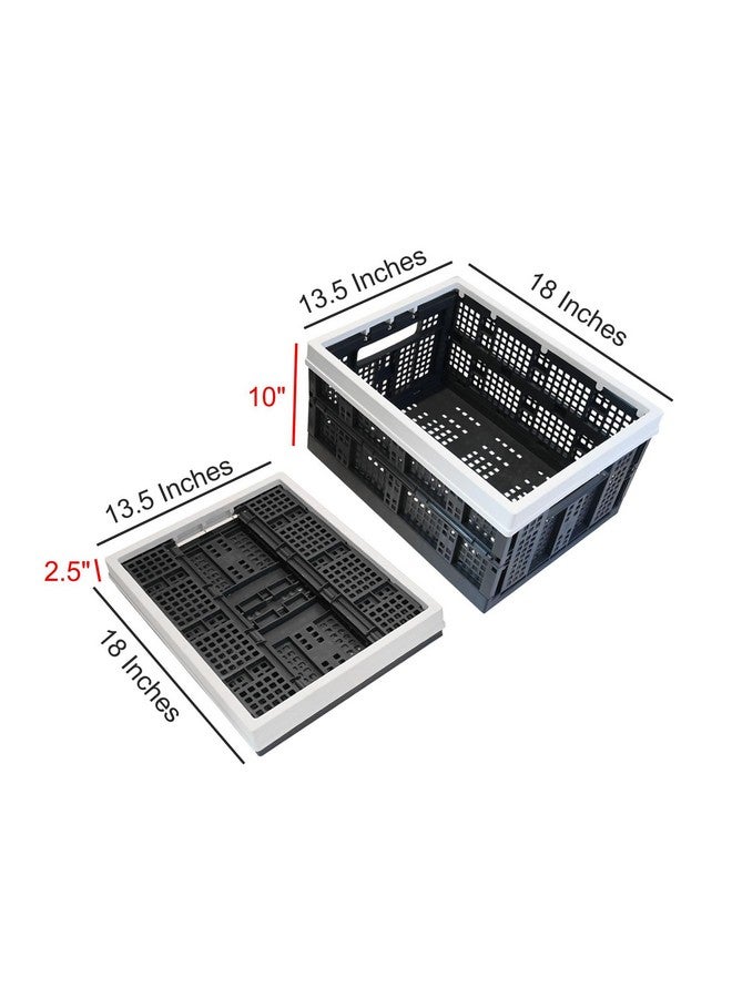Aditya polymers - 1 pc (25Kg Capacity) Folding Stackable Basket| Collapsible Plastic Multipurpose Heavy Duty Durable Polypropylene Portable Foldable Crate for Stacking, Storing and Organizing - Image 4