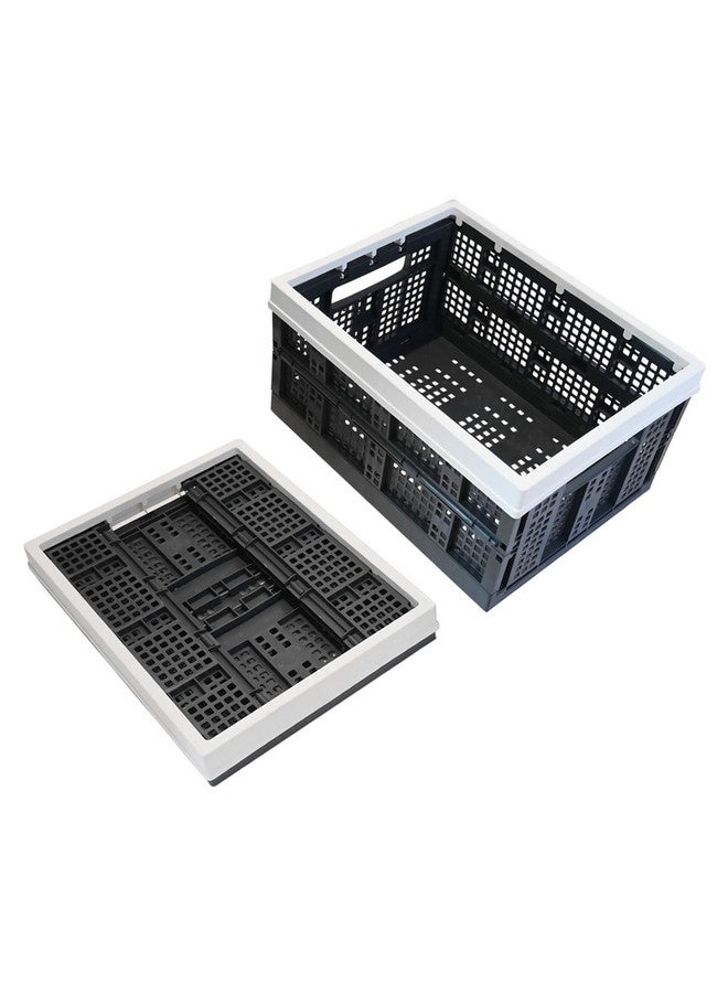 Aditya polymers - 1 pc (25Kg Capacity) Folding Stackable Basket| Collapsible Plastic Multipurpose Heavy Duty Durable Polypropylene Portable Foldable Crate for Stacking, Storing and Organizing - Image 1