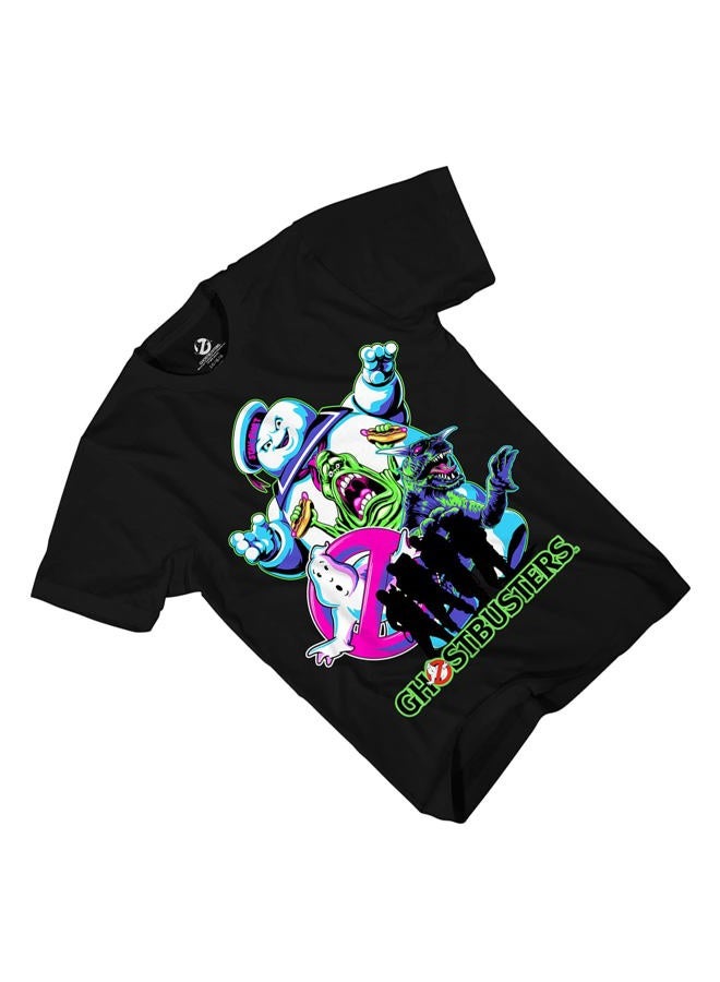 GHOSTBUSTERS Mens Ecto1 Slimer Shirt Stay Puft Logo Tee Shirt Graphic T-Shirt (Black Neon, Large) - Image 3