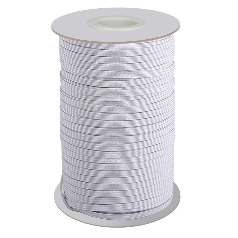Lydia's Deal Lydias Deal Elastic Cord 18 Inch 3MM x 50 Yards Elastic String Elastic Bands for Knit Sewing Crafts DIY Ear Band LoopWhite