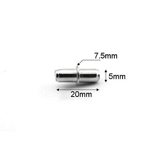 Lind Kitchen 20Pcs 5X20Mm Shelf Supports Pegs Studs Nickel Plated Finish Adjustable Shelves Bracket Holder Furniture Hardware Cupboard Cabinet Wardrobe Shelf Pins - Image 5