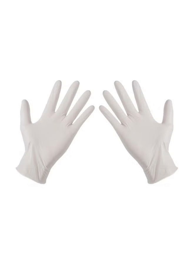 OptiTect Pack Of 2 OptiTect Latex Gloves Powder Free Large Size 100 Disposable Pieces - Image 4