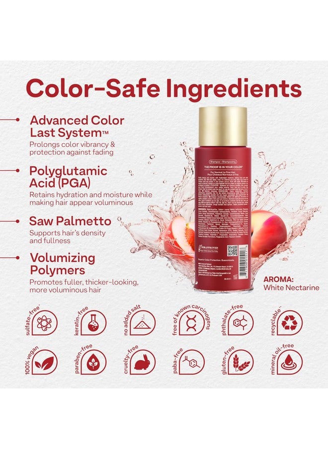 ColorProof Colorproof Volume Shampoo for Women 8.5 Fl. Oz. Volume Shampoo, White Nectarine Scent, Sulfate Free Shampoo  - Image 2