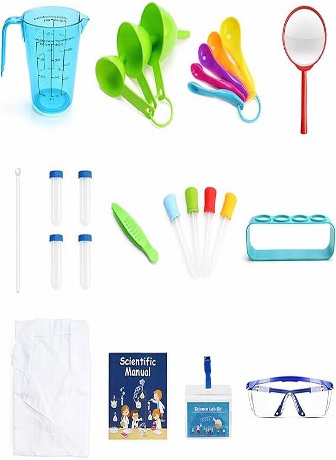 Tiokkss - Scientist Costume for Kids Experiment Kit with Lab Coat Role Play Toys Gift for Boys Girls Kids Age 3-11 Birthday Party - Image 1