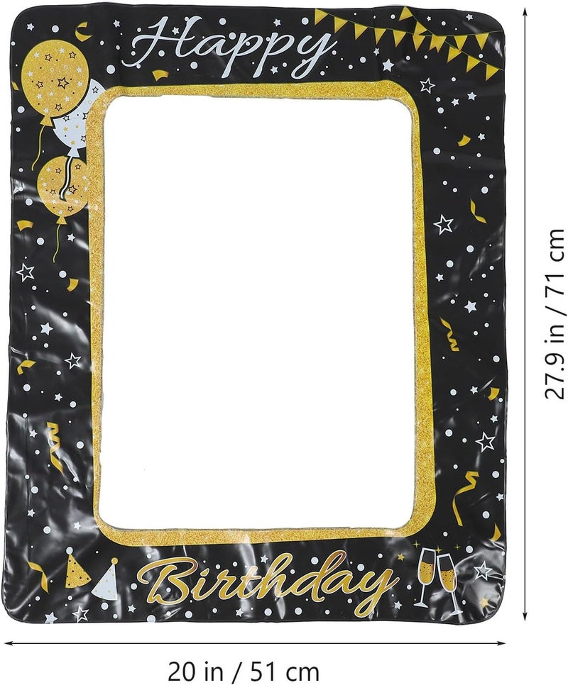 GALPADA Inflatable Selfie Frame for Birthday Party PVC Photo Booth Prop Lightweight and Birthday Decorations for Family and Theme Celebrations - Image 2