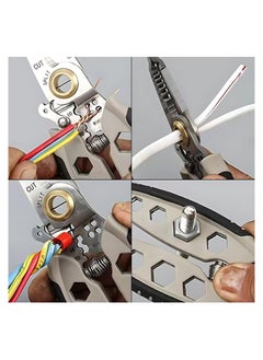 SYOSI 7-Inch Multipurpose Wire Stripper, 2024 New Professional Wire Stripping Tool for Electricians, Self-Adjusting, Stripping, Cutting and Crimping Capabilities, Ideal for Electrical Cables Stripping  - Image 3