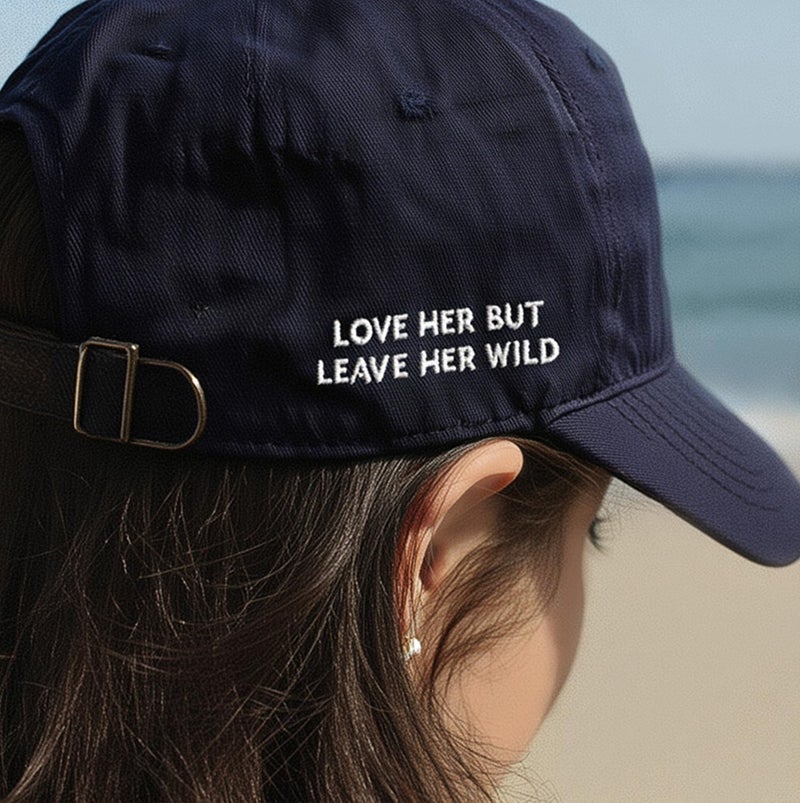 ATTICUS Poetry Hat, Embroidered Brushed Cotton Womenâ€™s Baseball Hat Unisex Fit, Adjustable One Size (Heart Navy) - Image 4